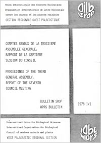 IOBC-WPRS Bulletin Vol. 1 (3), 1978