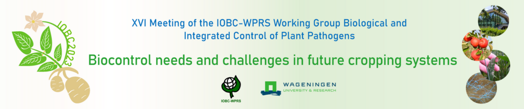 Logo: XVI Meeting of the IOBC-WPRS Working Group "Biological and Integrated Control of Plant Pathogens", 06-09 June 2023, Wageningen, The Netherlands