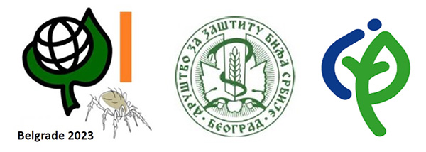 Logo, 8th meeting of the IOBC-WPRS Working Group “Integrated Control of Plant-Feeding Mites”, 5 - 8 September 2023, Belgrade, Serbia