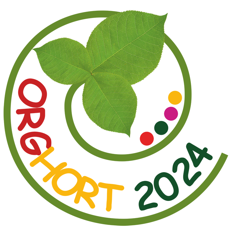 OrgHort 2024 Logo: IV International Organic Fruit Symposium and II International Organic Vegetable Symposium 17-20 September 2024, Warsaw, Poland