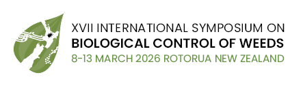 XVII International Symposium on Biological Control of Weeds, 8 – 13 March 2026, Rotorua, Aotearoa New Zealand: Logo with text